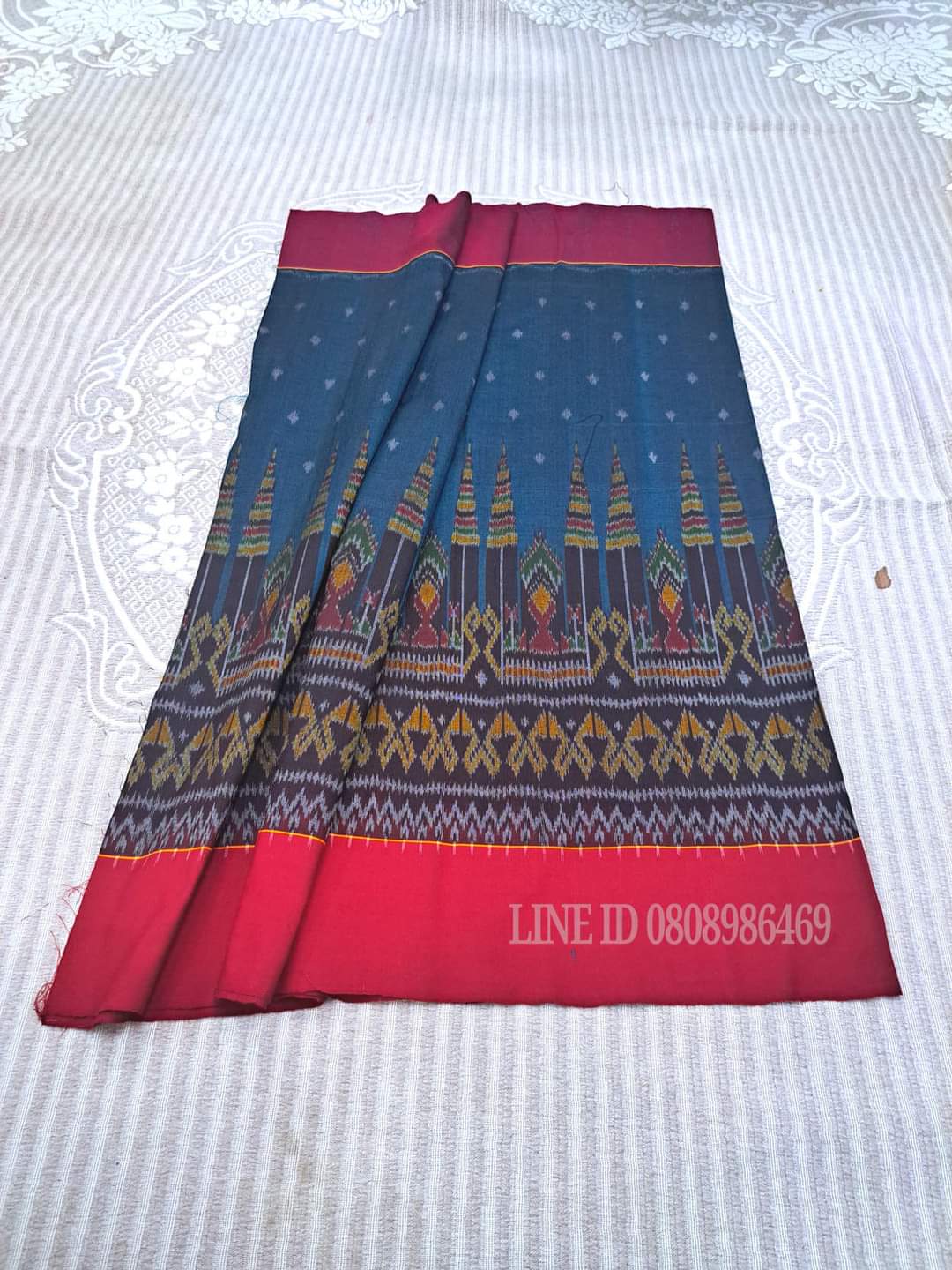 เสื้อสูทชายฝ้ายแท้มัดหมี่ตีนแดงทอมือ เสื้อสูทชายฝ้ายแท้ สูทผ้าไทยชาย ซาฟารีผ้าไทยชาย สูทผ้าฝ้ายมัดหมี่ตีนแดง