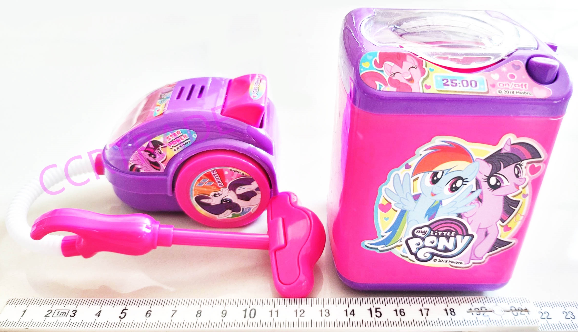 เซ็ทงานบ้านโพนี่(ดูดฝุ่น+เครื่องซักผ้า) 16.5x27 ซม.(ลิขสิทธิ์แท้)(1x3)