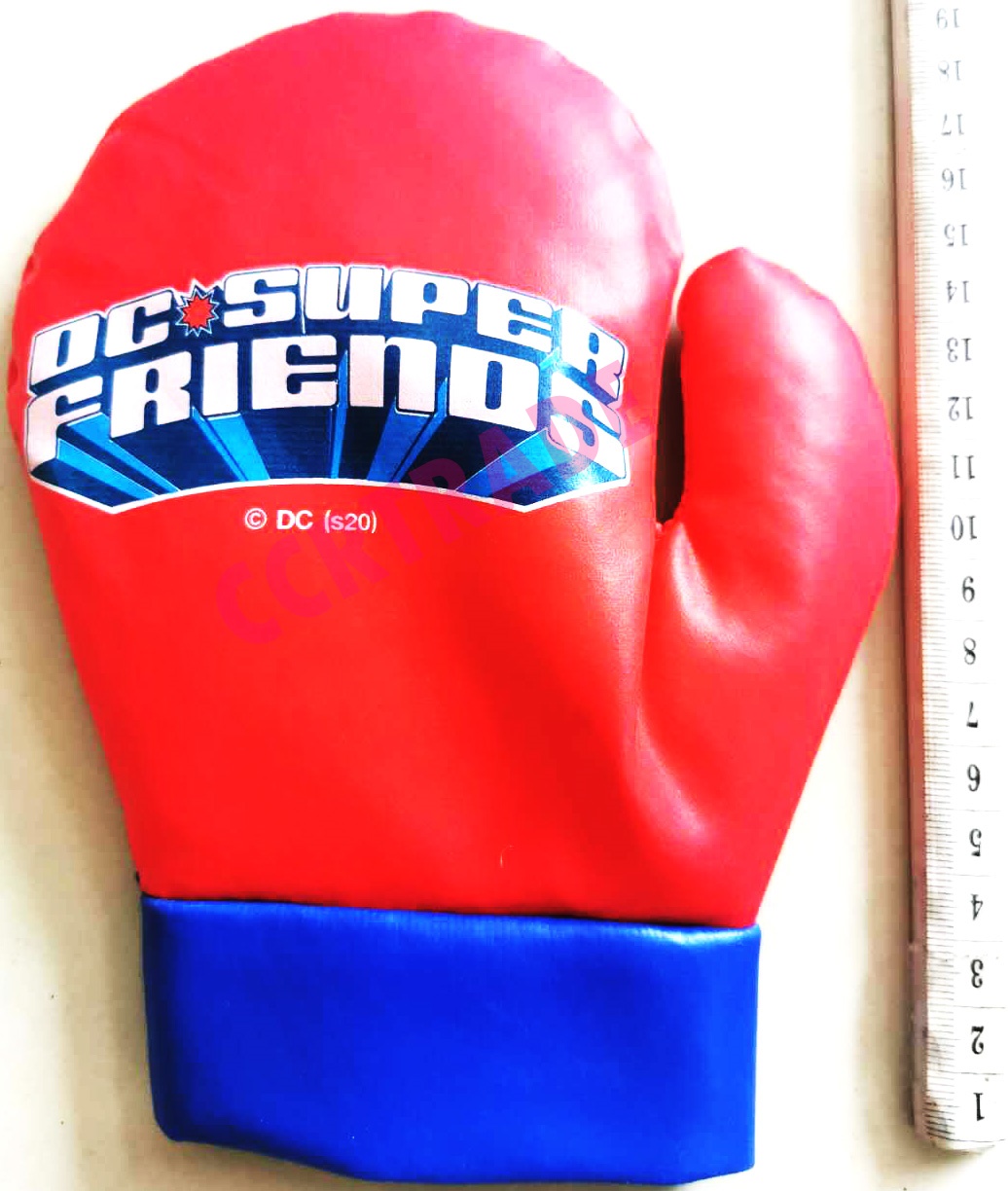 ชุดชกมวยฮีโร่ DC+นวมถุงตาข่าย 15x48.5 ซม.(ลิขสิทธิ์แท้)(1x3)