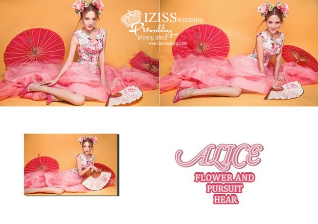 PW344-**พร้อมส่ง **ชุดคู่ถ่ายพรีเวดดิ้ง (prewedding dress) & ชุดแต่งงานแฟนซี (Fancy wedding dress)ชายหญิง "ธีมสีชมพู"