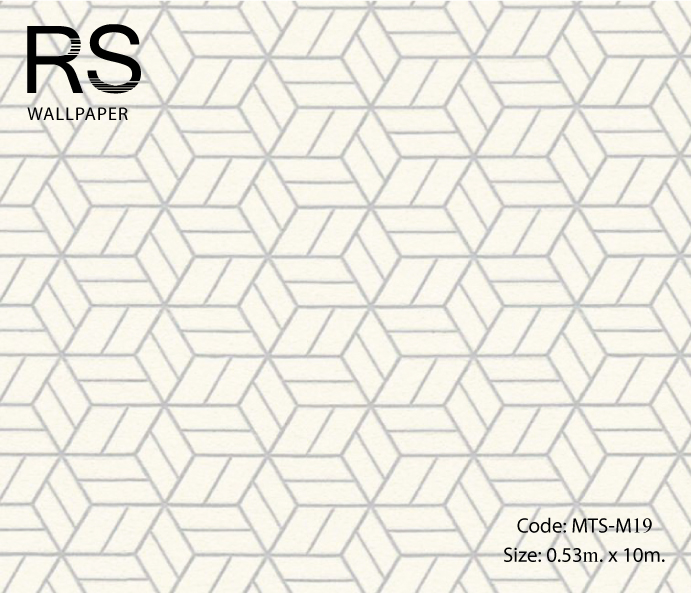 วอลเปเปอร์ลายคิวบิคโมเดิร์นมีกลิตเตอร์ MTS-M19