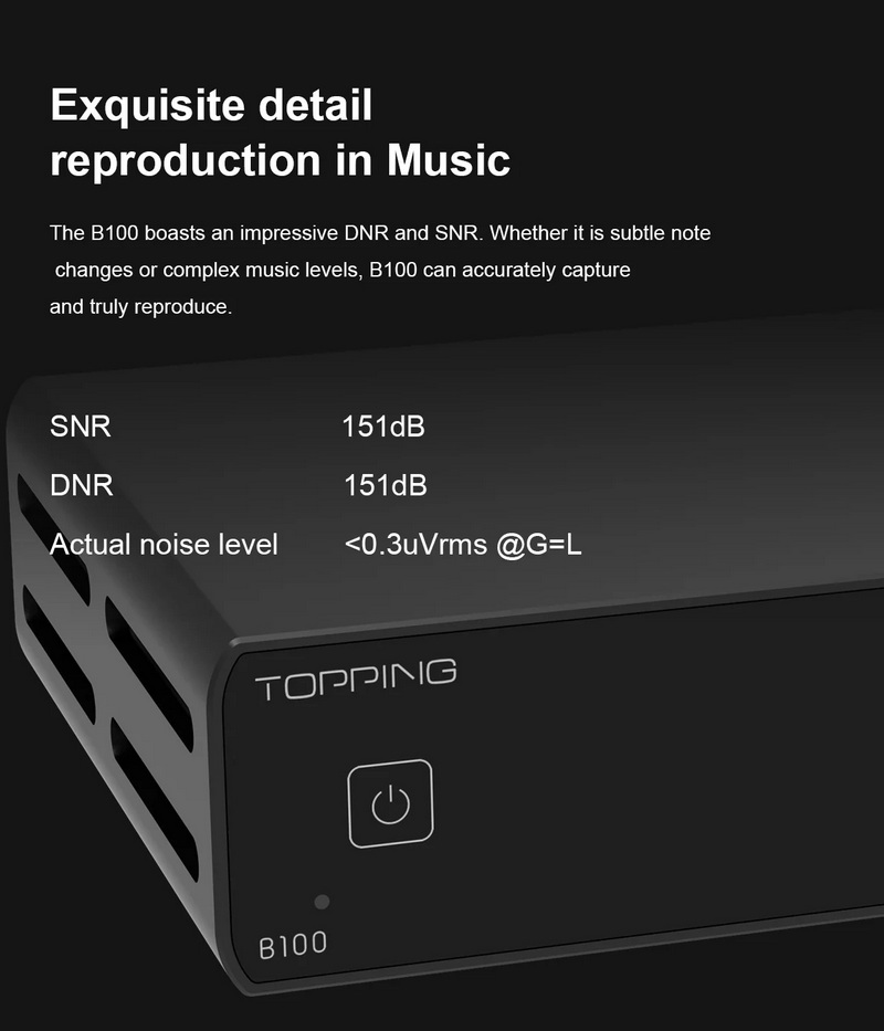 TOPPING B100 Mono Amplifier ตั้งโต๊ะ กำลังขับสูง การบิดเบือนต่ำ ประกันศูนย์ไทย