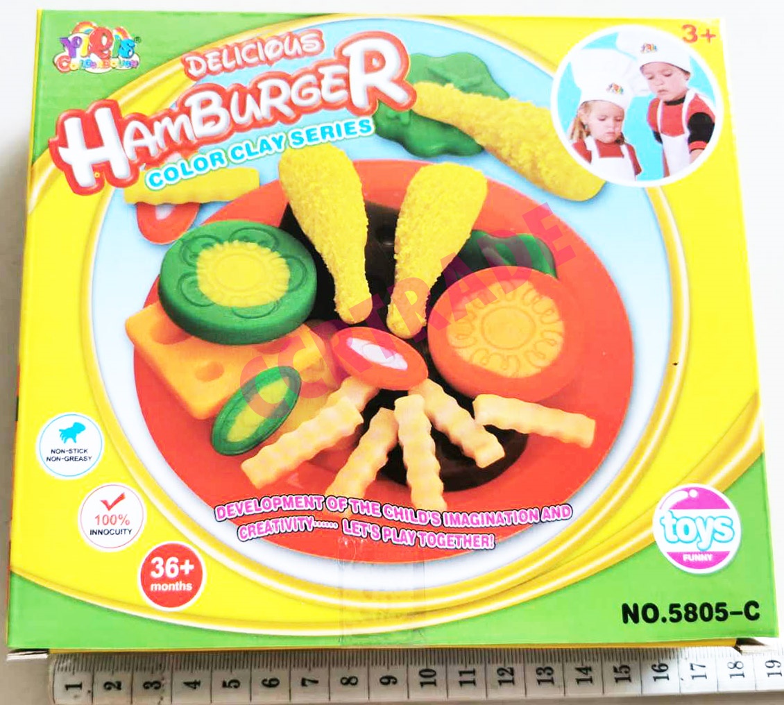 ชุดแป้งโดอาหารฟาสฟู๊ดกล่อง 14 ซม.(งานห้าง)(1x6)