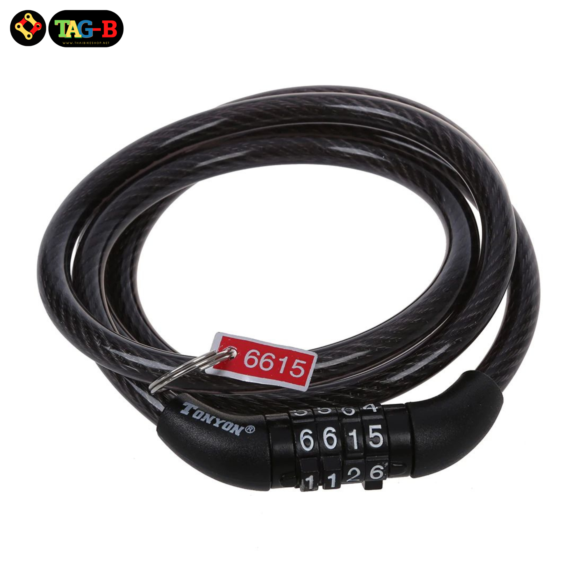 สายล็อคจักรยานพกพา ล็อคหมวกกันน็อค ยี่ห้อ tonyon แบบ 4 รหัส