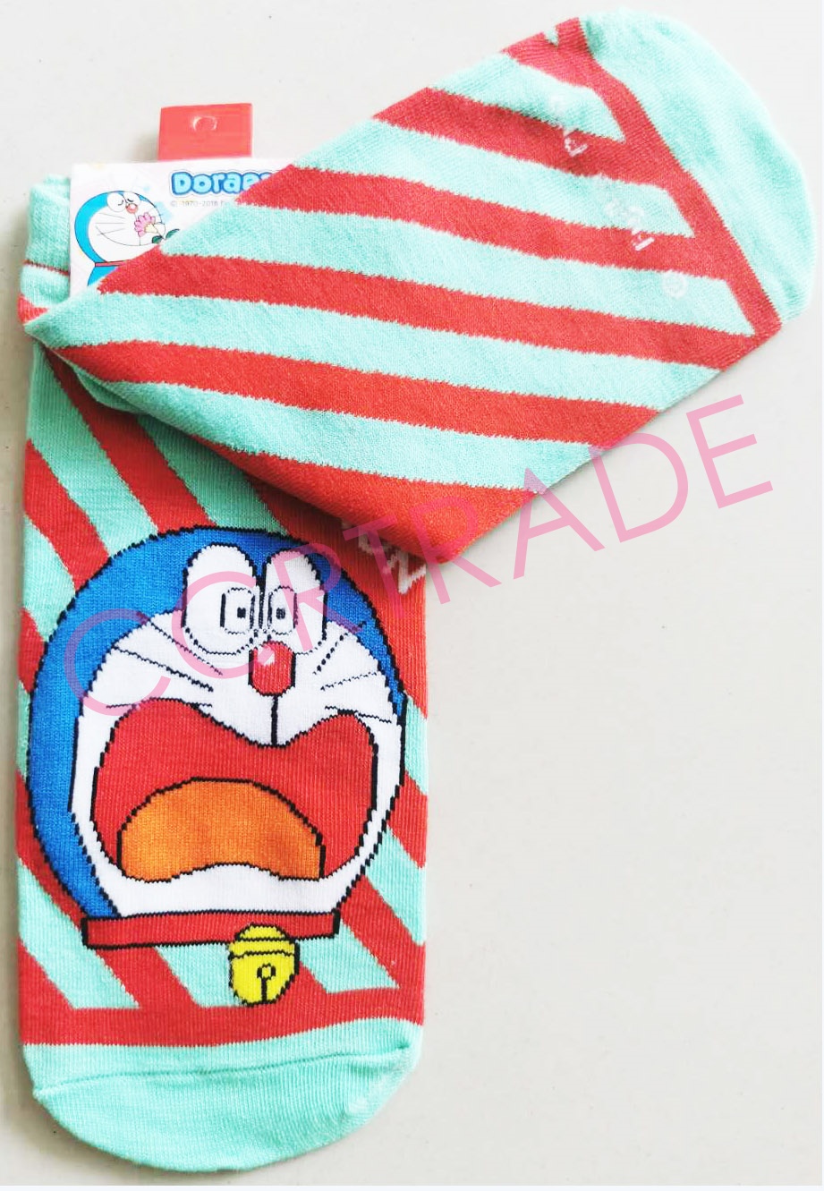 ถุงเท้าโดเรม่อนหน้าตรง SET-4(ลิขสิทธิ์แท้) Free size