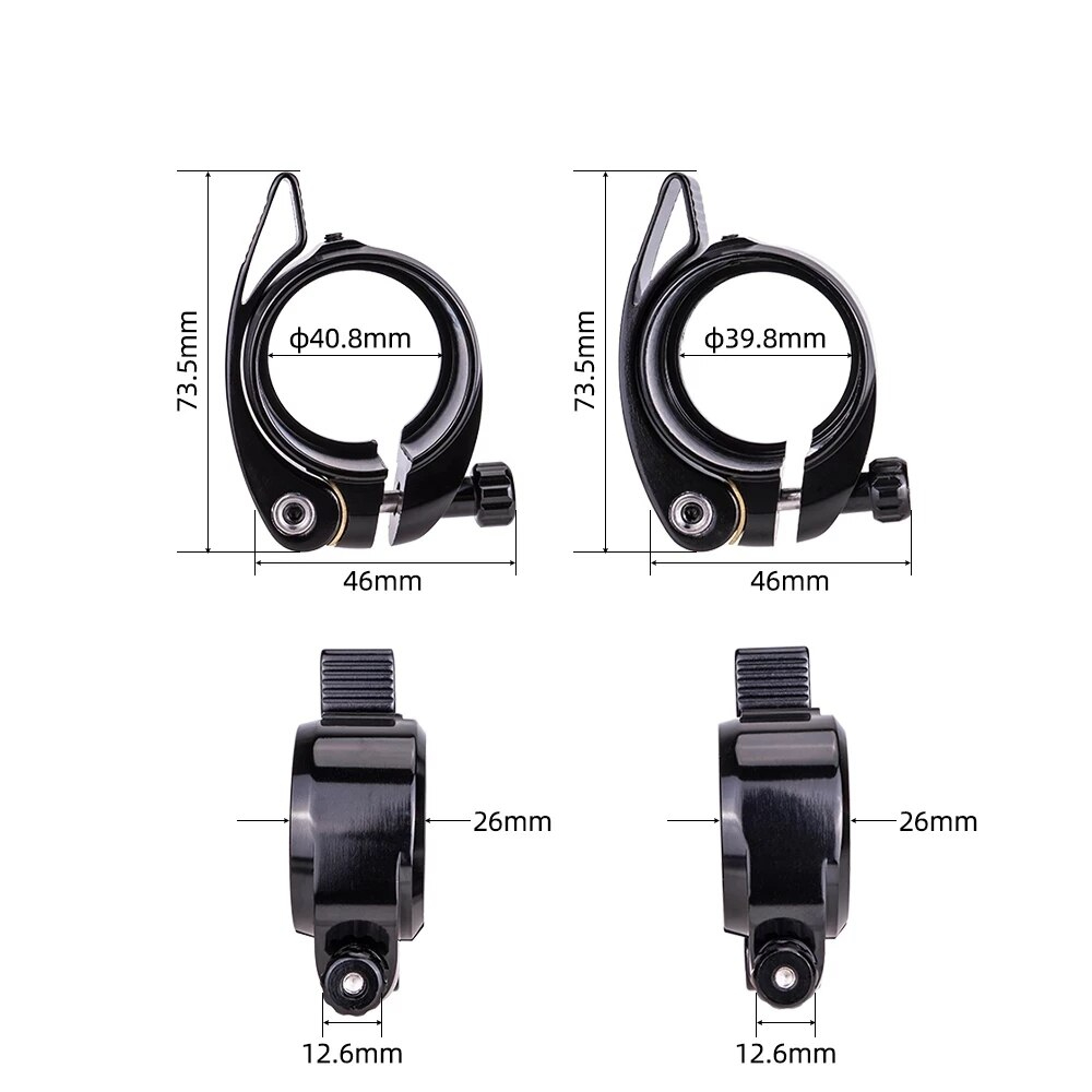 รัดหลักอานจักรยานแบบปลดเร็ว ZTTO ขนาด 39.8mm,40.8mm