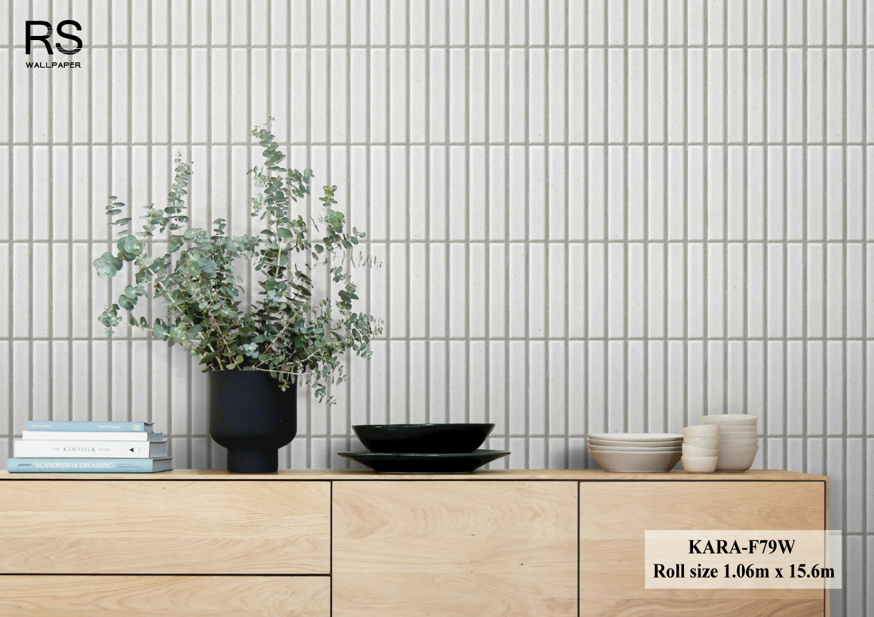วอลเปเปอร์ ลายคอนกรีตสีเทาอ่อน KARA-F79W