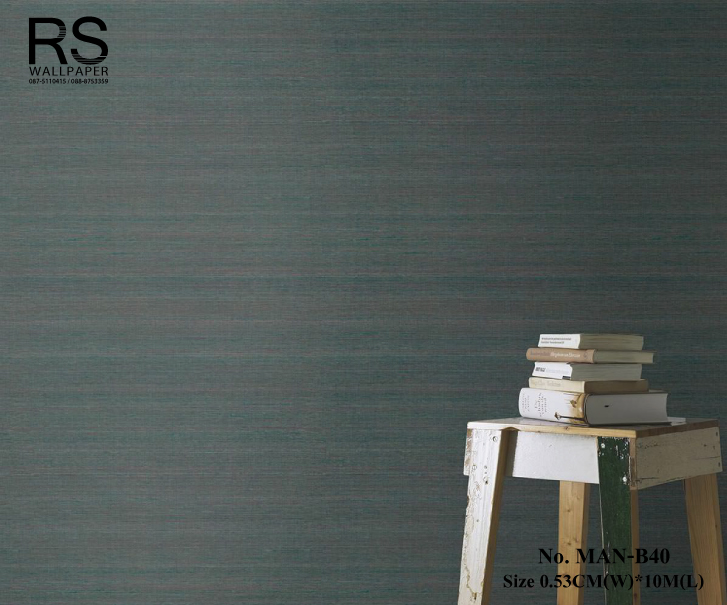 วอลเปเปอร์เทกเจอร์ผ้าพื้นสีเขียวอมม่วง MAN-B40