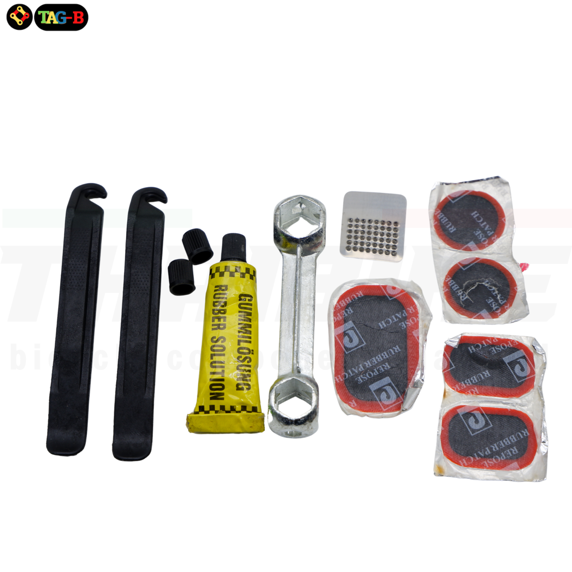 ชุดปะยางจักรยานแบบพกพา พร้อมกาว งัดยาง ชุดปะ เครื่องมือรวม FILMER