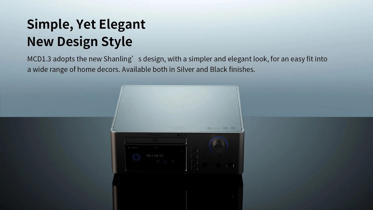 [สั่งจองล่วงหน้า] Shanling MCD1.3 เครื่องเล่นซีดีดิจิตอลชิป AK4499EX+TPA6120 รองรับ MQA-CD, LDAC ประกันศูนย์ไทย
