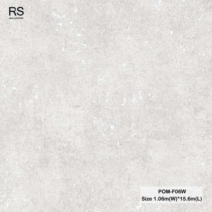 วอลเปเปอร์ลายปูนเปลือย สีเทาอ่อน POM-F06W