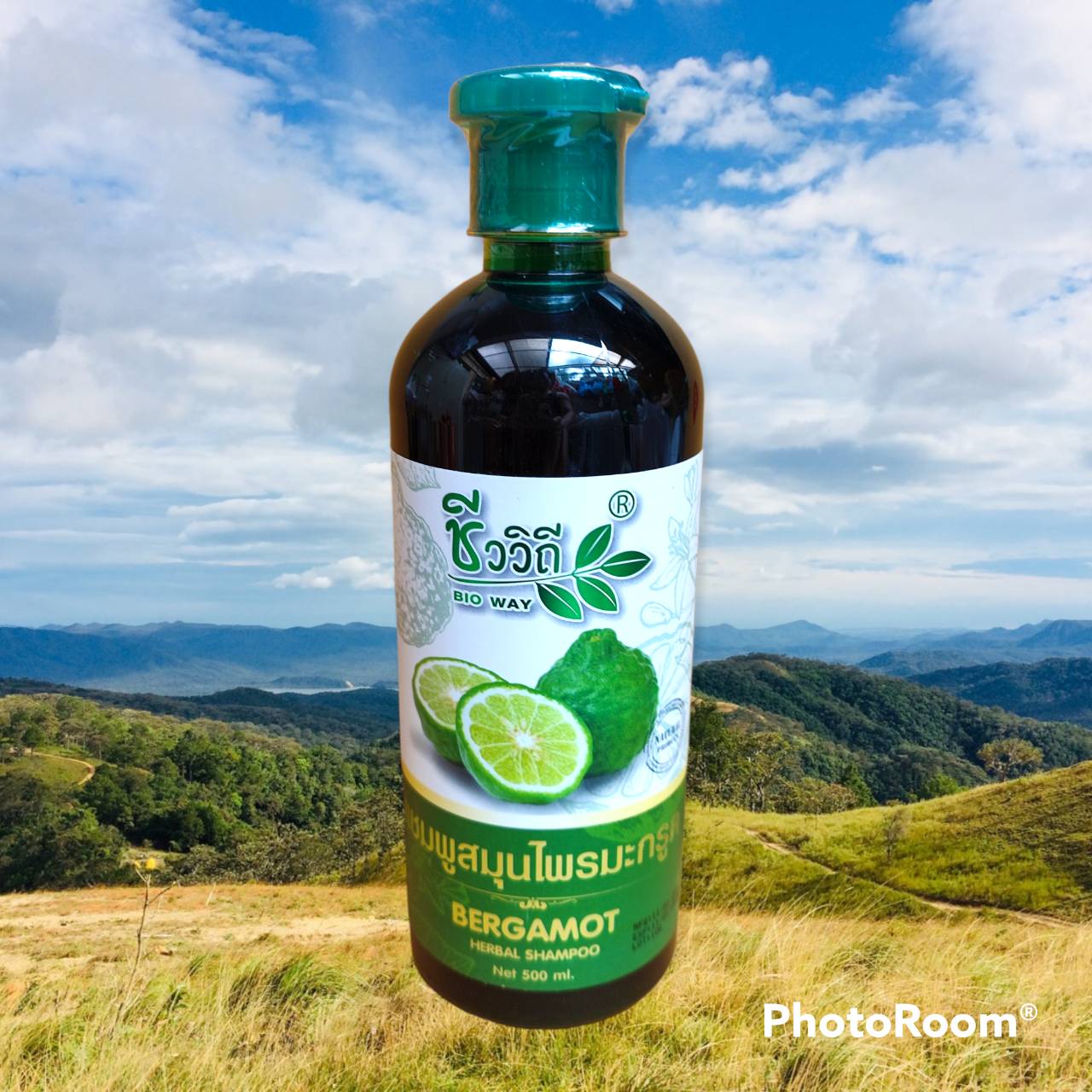 แชมพูสมุนไพรมะกรูดชีววิถี (Bergamot Herbal Shampoo Net 500 ml.