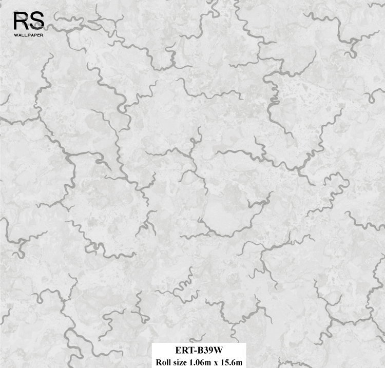 วอลเปเปอร์ ลายหินอ่อนสีเทา ERT-B39W