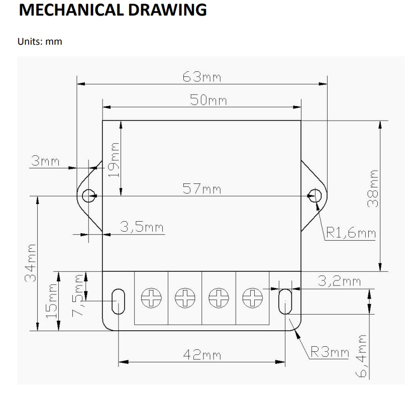 Buck Converter 10-30V to 5V 10A 50W IP68