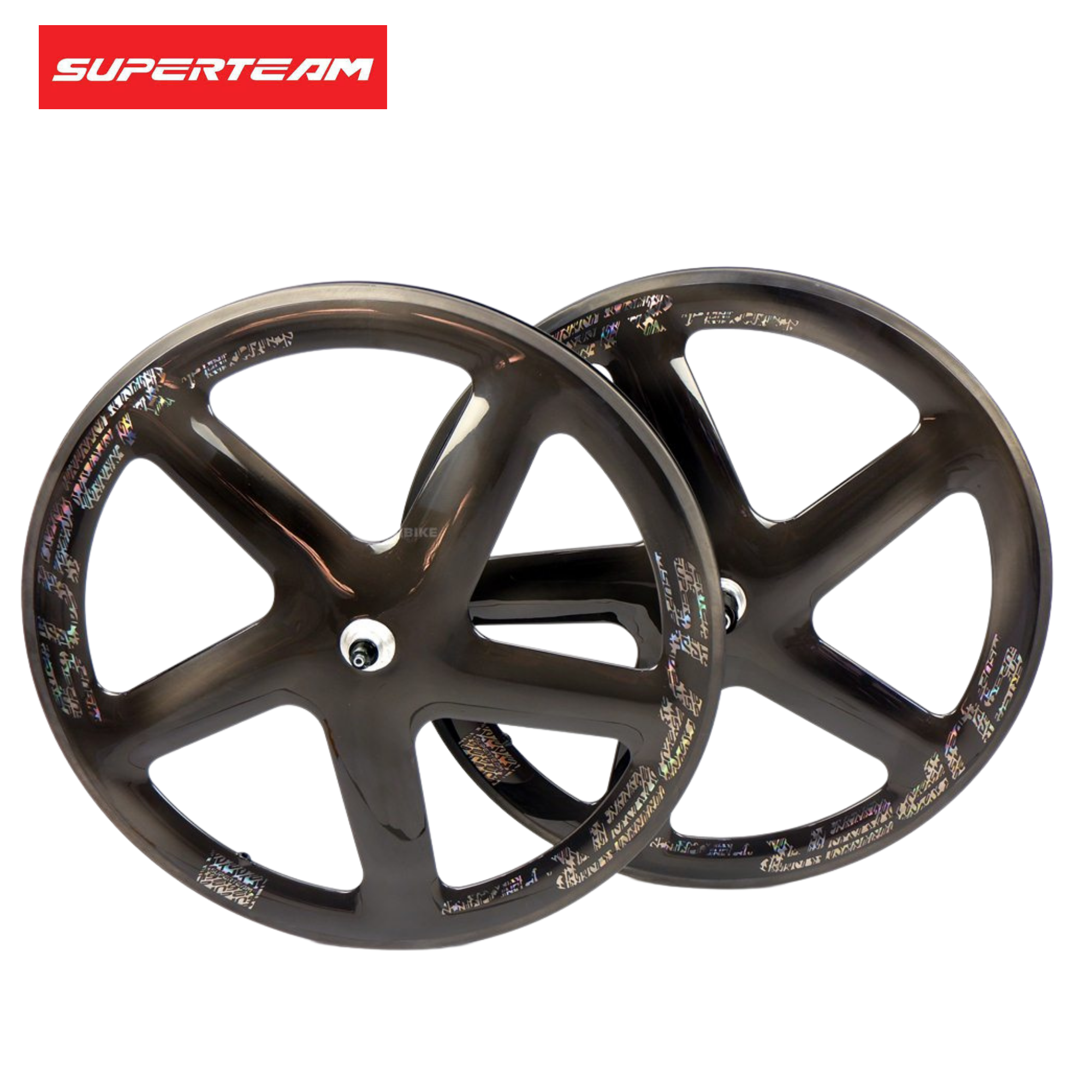 ล้อจักรยานคาร์บอนแท้แบบ 5 ก้าน ยี่ห้อ SUPERTEAM ประกัน 2 ปีเต็ม
