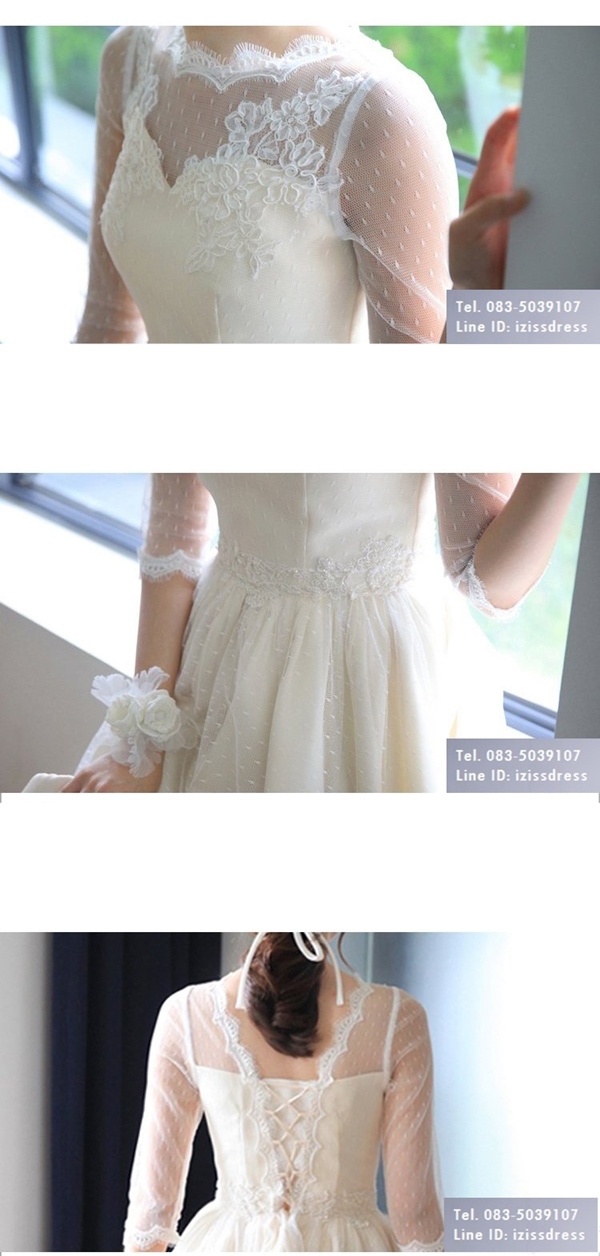 BR326**พร้อมส่ง**ชุดแต่งงาน&ชุดเจ้าสาวแบบยาวสีขาวเกรดพรีเมี่ยม หรูหราน่ารัก สวยโดดเด่นไม่ซ้ำใคร