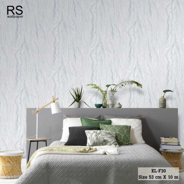 วอลเปเปอร์ ลายหินอ่อน สีเทาอมฟ้า EL-F30