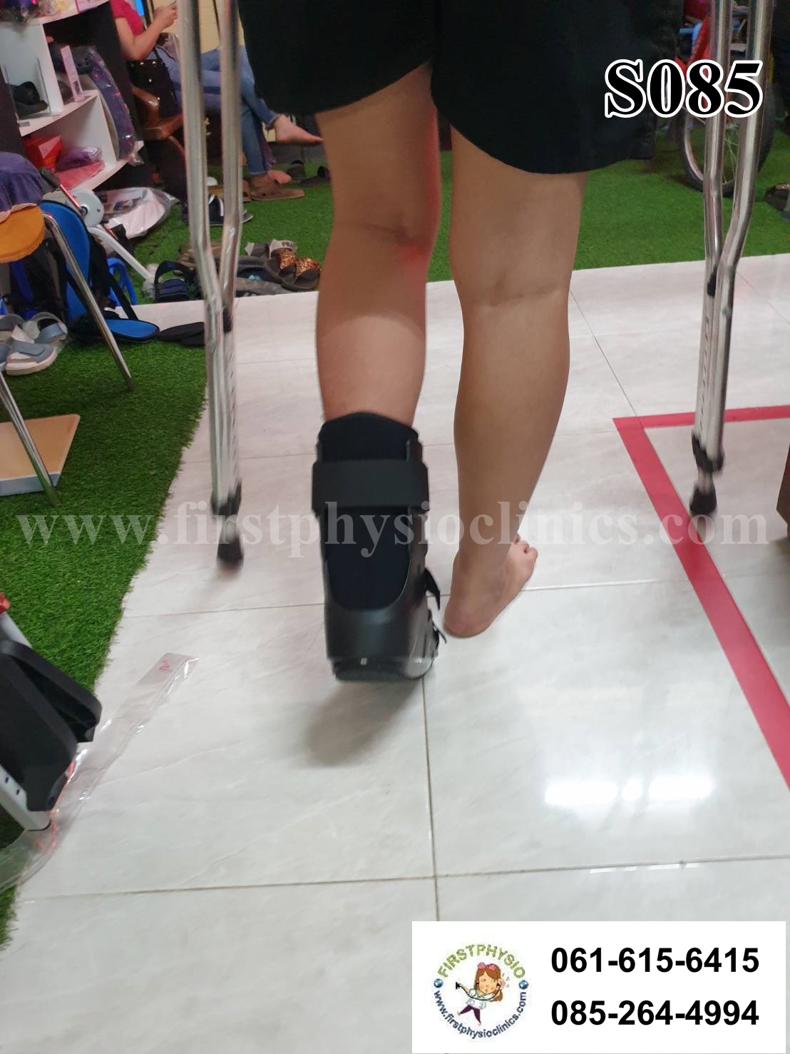 รองเท้าเฝือกลม แบบสั้น / เฝือกลม /รองเท้าหลังถอดเฝือก / รองเท้าเฝือก (air cast)/อุปกรณ์ช่วยพยุงเท้าและข้อเท้า เฝือกเท้าและข้อเท้า ป้องกันการกระแทกลดอาการบาดเจ็บ ป้องกันกระดูกเคลื่อนผิดที่