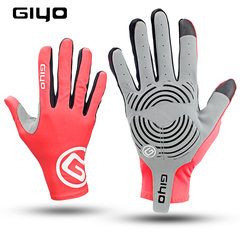 ถุงมือ GEL GIYO แอร์โร่ว์เต็มนิ้วทัชจอได้ ถุงมือจักรยาน หนา นุ่ม ของแท้