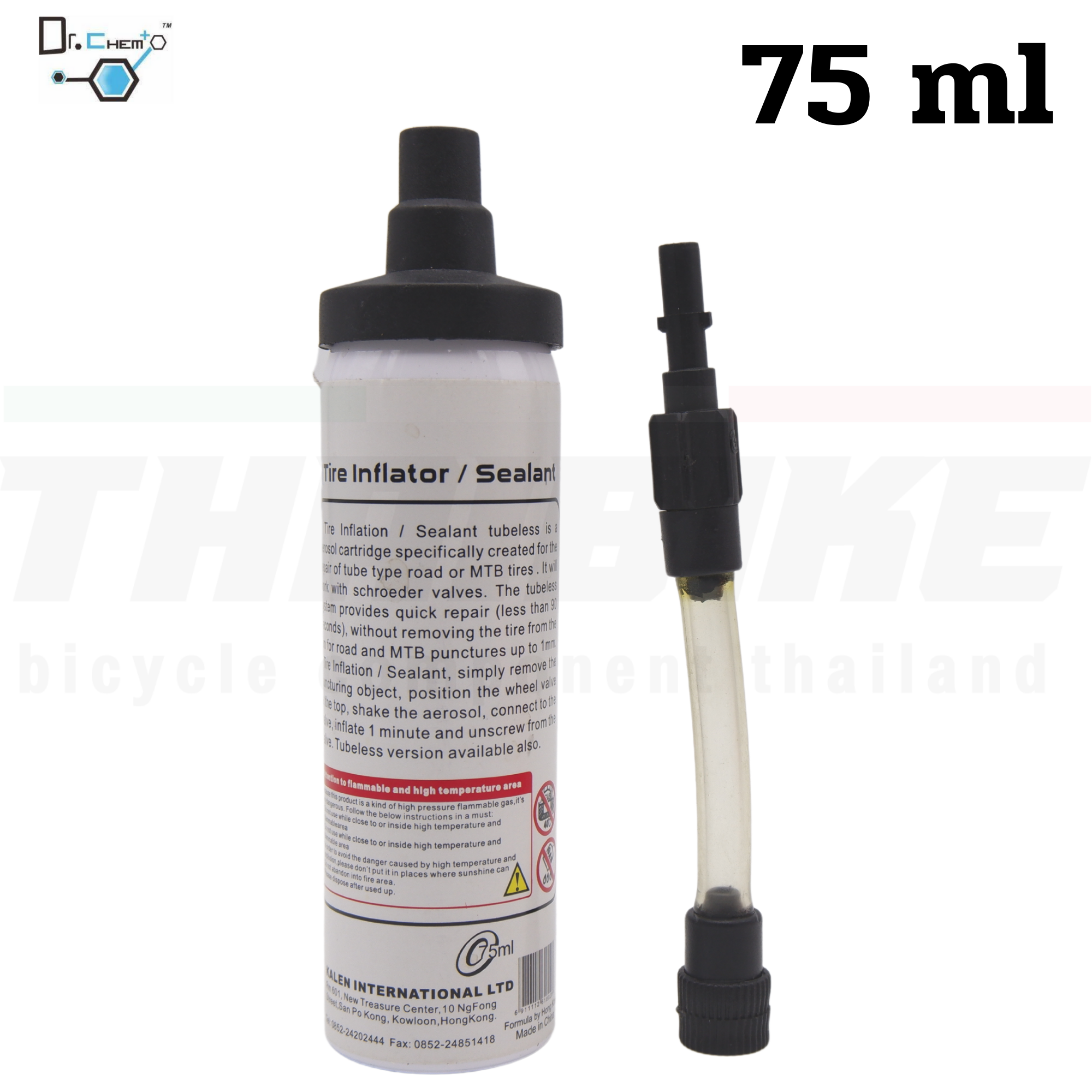 น้ำยาอุดรอยรั่วยางจักยาน Dr.Chem Tire Inflator Sealant 75 ml