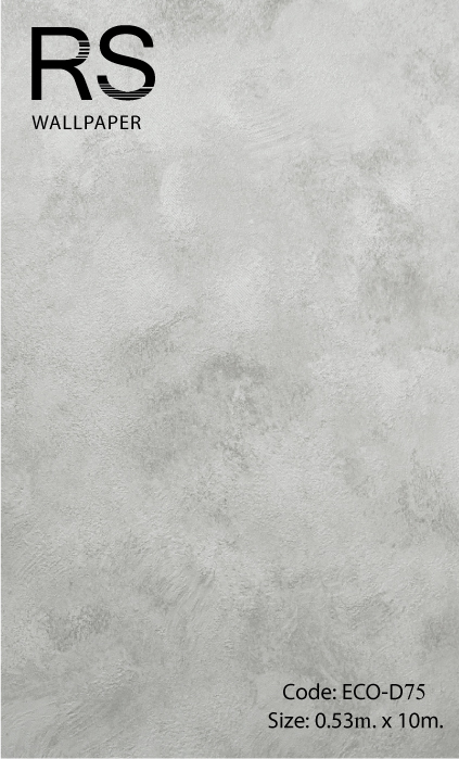 วอลเปเปอร์ลายปูนเปลือยโทนสีขาวอมเทา ECO-D75