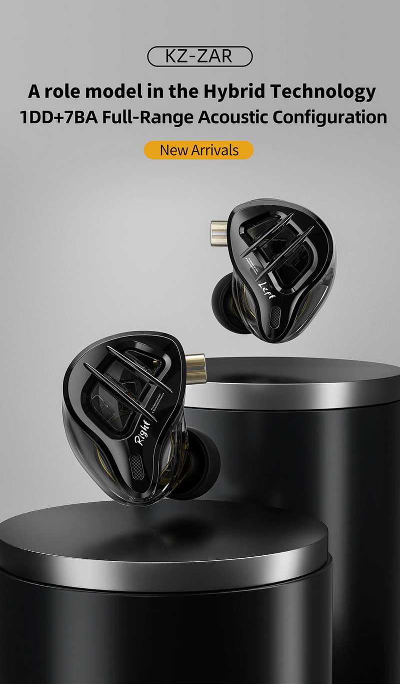 KZ ZAR หูฟัง Hybrid 8 ไดรเวอร์ 7BA+1DD ระดับเรือธง ประกันศูนย์ไทย