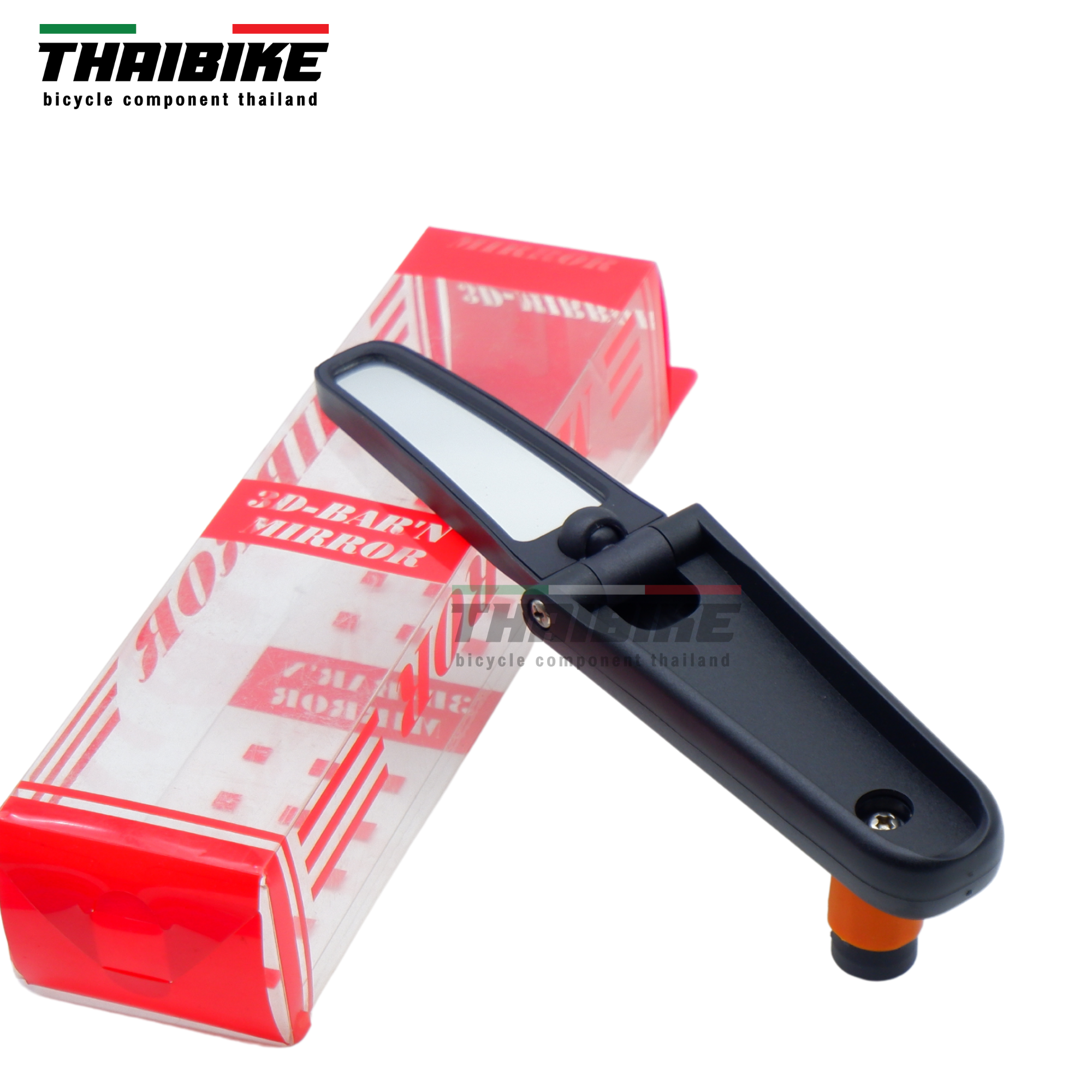 กระจกติดจักรยานแบบมีบาร์เอน 3D แบบพับหมุน 360 องศา ติดได้ทั้งซ้ายและขวา