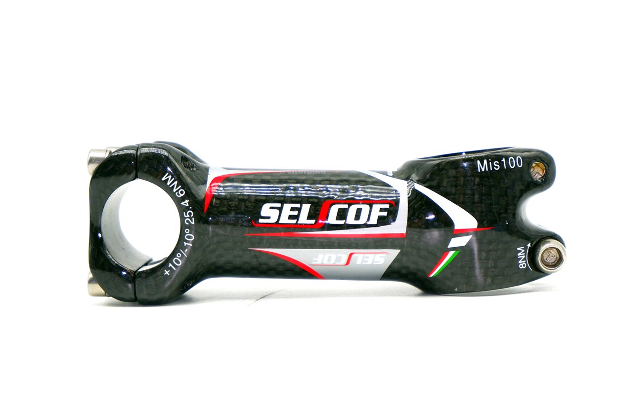 สเต็มจักรยานอลูมิเนียมเคลือบคาร์บอน SELCOF สำหรับคอแฮนด์ 25.4