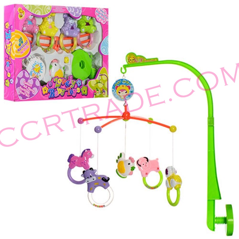 โมบายการ์ตูนยางนิ่มไขลาน มีเพลงกล่องชมพู 39 ซม.(1x3)