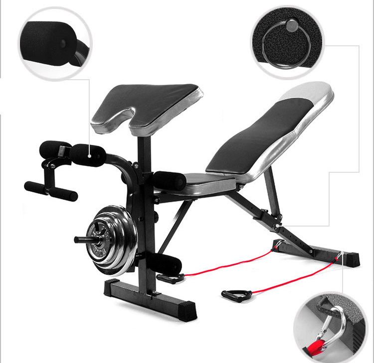 ม้านอนยกน้ำหนัก ปรับเอียง แท่นรองแขน เล่นขาได้ LWH