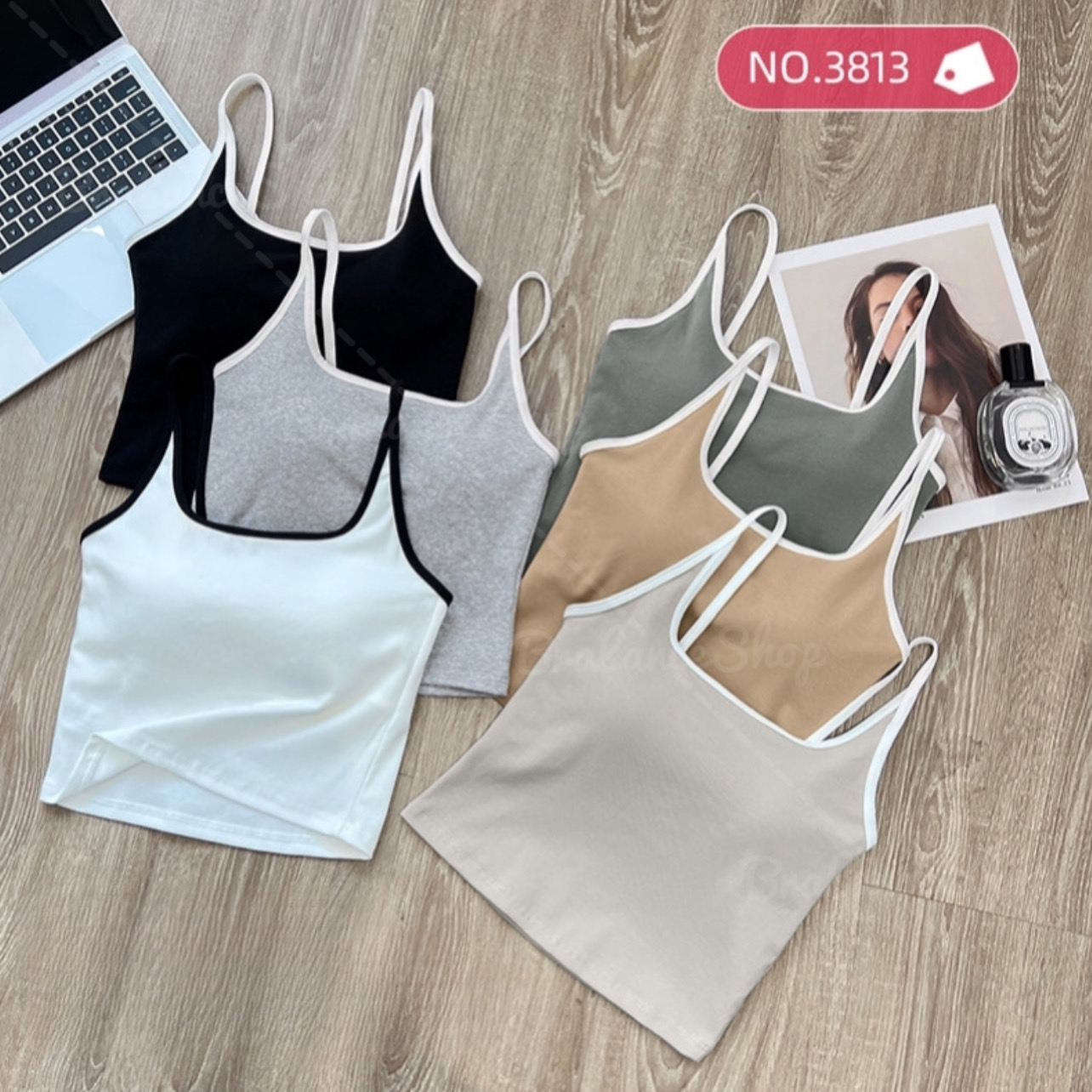 BLS✿3813 สายเดี่ยวครอปบราแฟชั่น