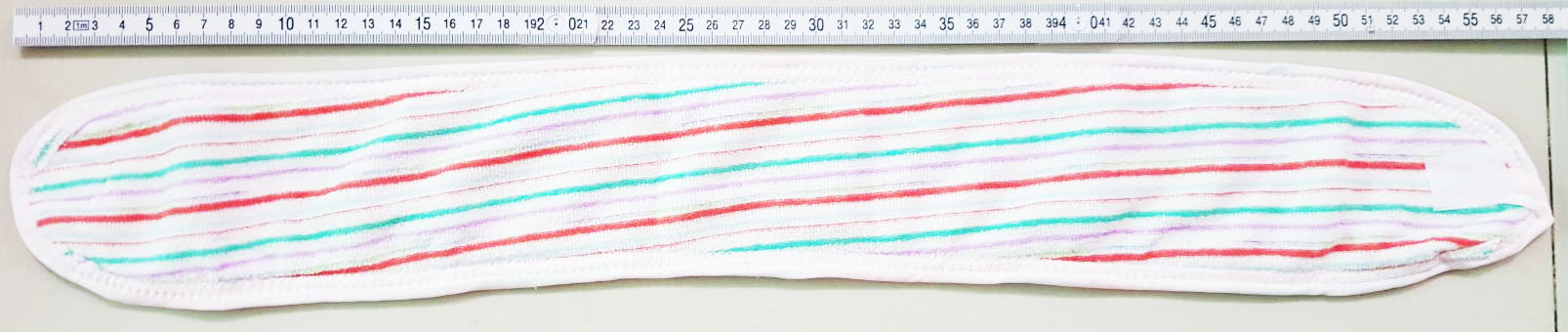 ผ้าคาดผมล้างหน้า มีเมจิกเทปปรับระดับได้ ยาว 58 ซม.