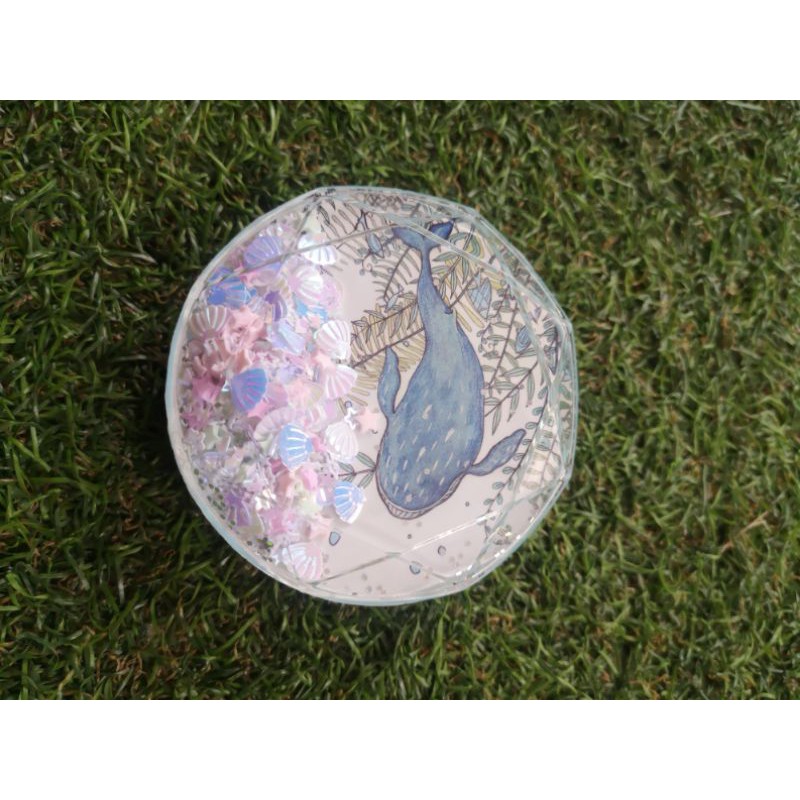 กล่องรีเทนเนอร์กลิตเตอร์ ปลาวาฬ วิ้งๆ น่ารักกกกกก❤️มีกระจก🦋พร้อมส่งจากไทย