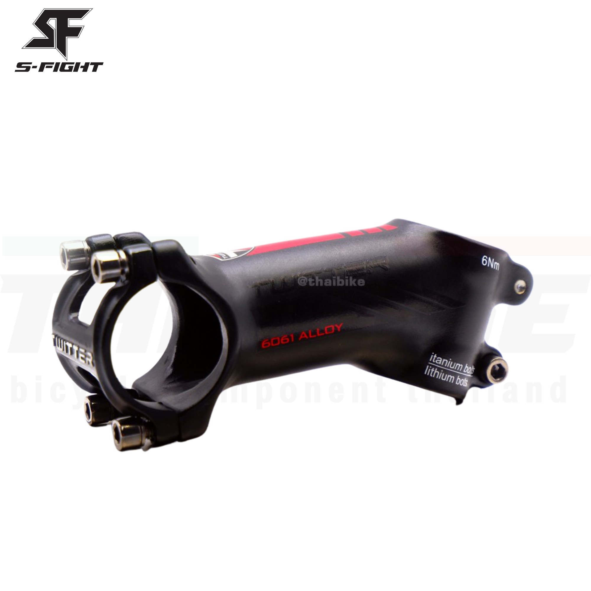 สเต็มจักรยานอลูมิเนียม T.WITTER ทวิสเตอร์ +-25 องศา 70/90/100 มม.