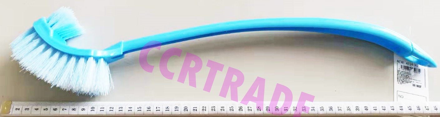 แปรงขัดห้องน้ำ 2 หัวด้ามพลาสติกสีหวาน 49 ซม.
