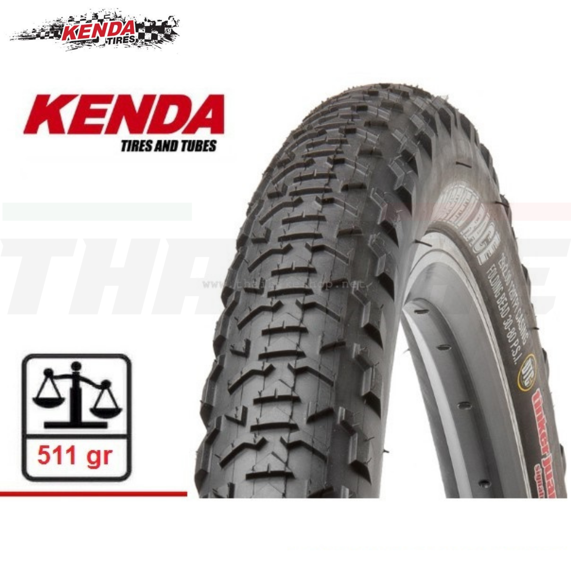 ยางนอกจักรยานขอบพับ 29X2.0 นิ้ว kenda 24sevenracePRO ขนาด 29X2.0