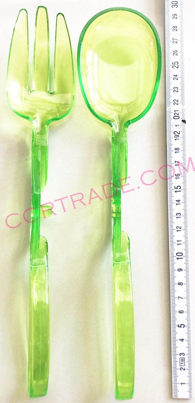 ทัพพี+ส้อมคลุกสลัด 2 in 1 28 ซม.