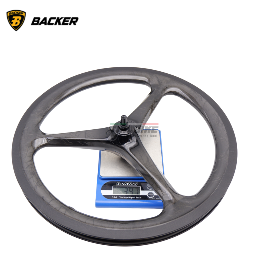 ล้อหน้าจักรยานคาร์บอนแบบสามก้านขนาด 16 นิ้ว 16 1 3/8(349)ล้อแม็ก 3 ก้าน FC-16