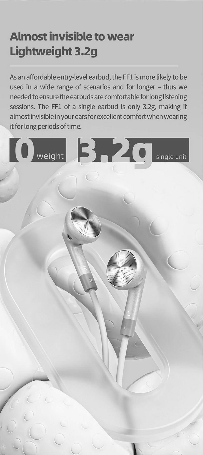 FiiO FF1 หูฟังเอียบัดไดรเวอร์ชุบเบริลเลียม ถอดสายได้ รองรับ Hi-Res ประกันศูนย์ไทย