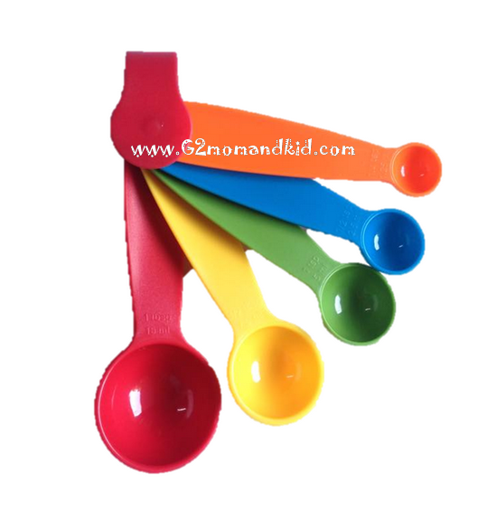 ++พร้อมส่ง++ MEASURING SPOON ช้อนตวง 5 สี 5 ไซส์ สามารถบอกปริมาณได้ 2 แบบ ml / tsp