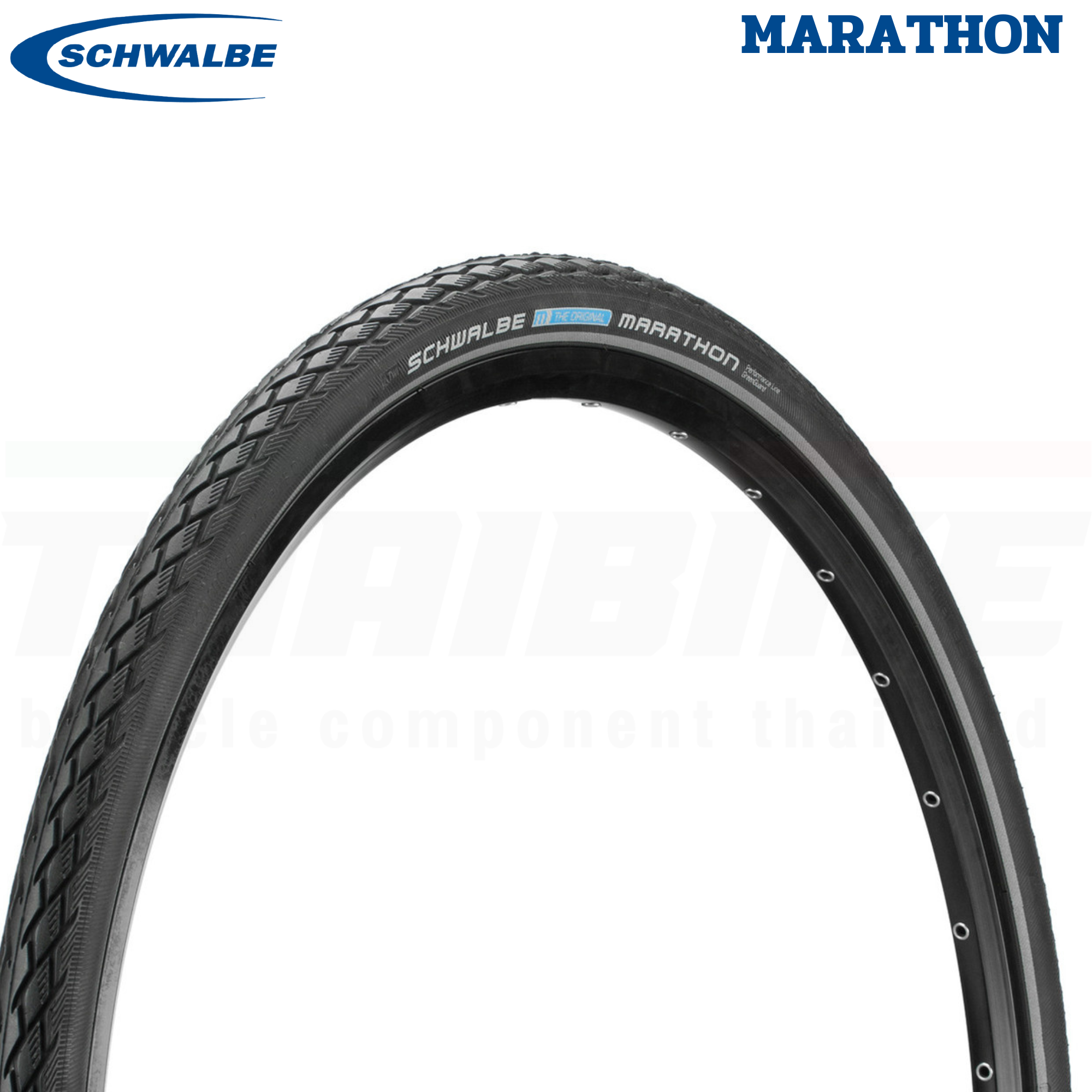 ยางนอกจักรยาน Schwalbe Delta Cruiser Plus 700X28 20X1.75 MARATHON 16X1.35 กันหนามระดับ 5