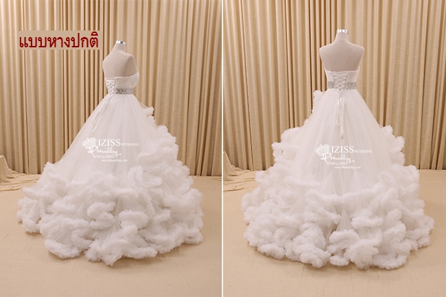 RM020 **พรีออเดอร์ชุดสีขาวหางปกติ/หางยาว**งานตัดเกรด A ชุดราตรีหรูหรา ชุดแต่งงาน ชุดพรีเวดดิ้งสั่งตัดได้ค่ะ งานเกรดพรีเมี่ยม ตัดเย็บปราณีต สวมใส่สวยงามดุจเจ้าหญิง
