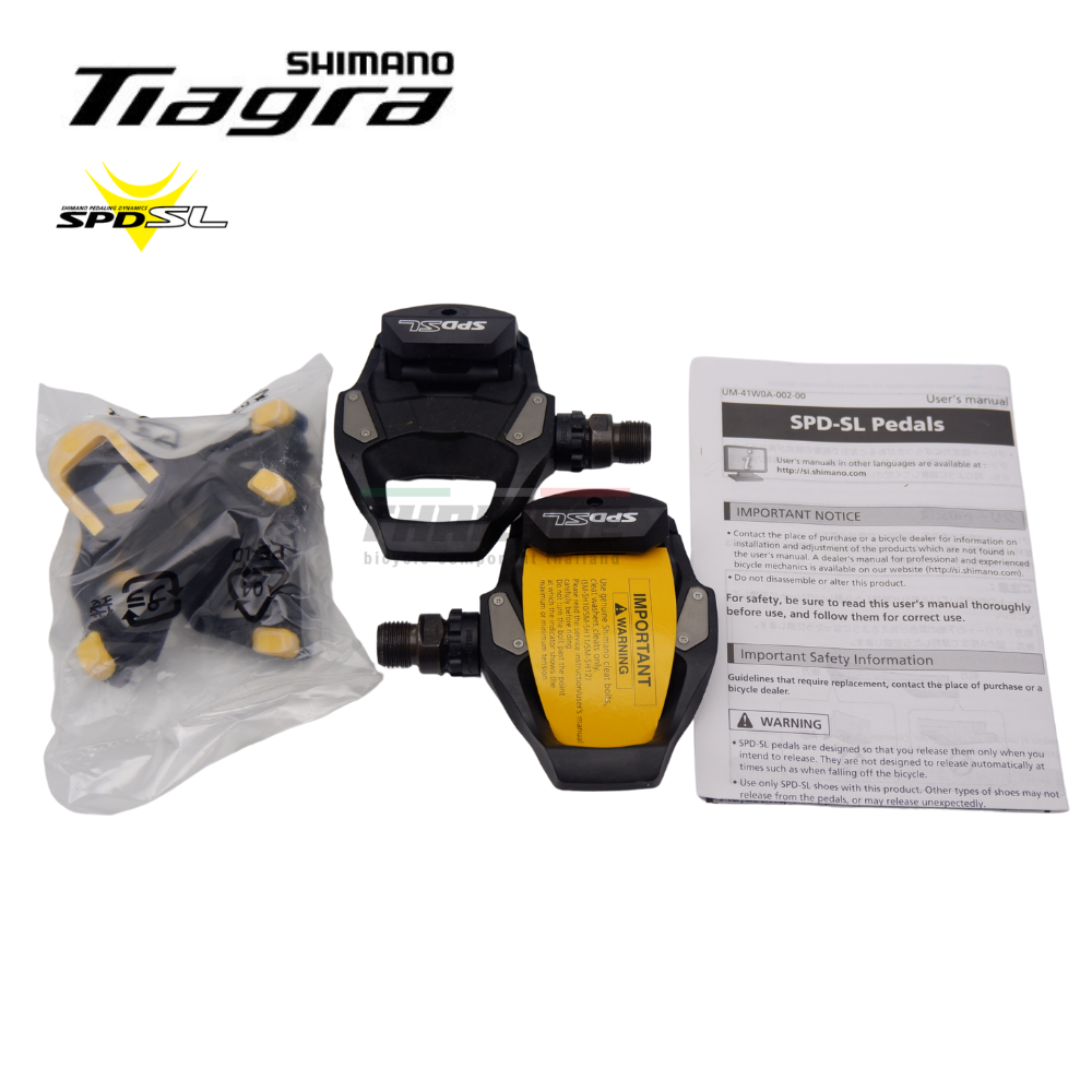 ประกันศูนย์ไทยไทย บันไดคลีตจักรยานเสือหมอบ SHIMANO TIAGRA, PD-RS500, มีคลีท, มีกล่อง