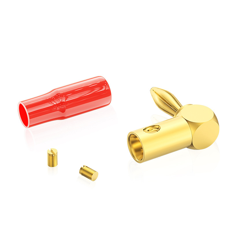 ERTK 90Banana plug แบบหัก90องศาสำหรับ สายลำโพง เครื่องเสียง ที่ต้องการมุมตั้งฉาก ประกันศูนย์ไทย