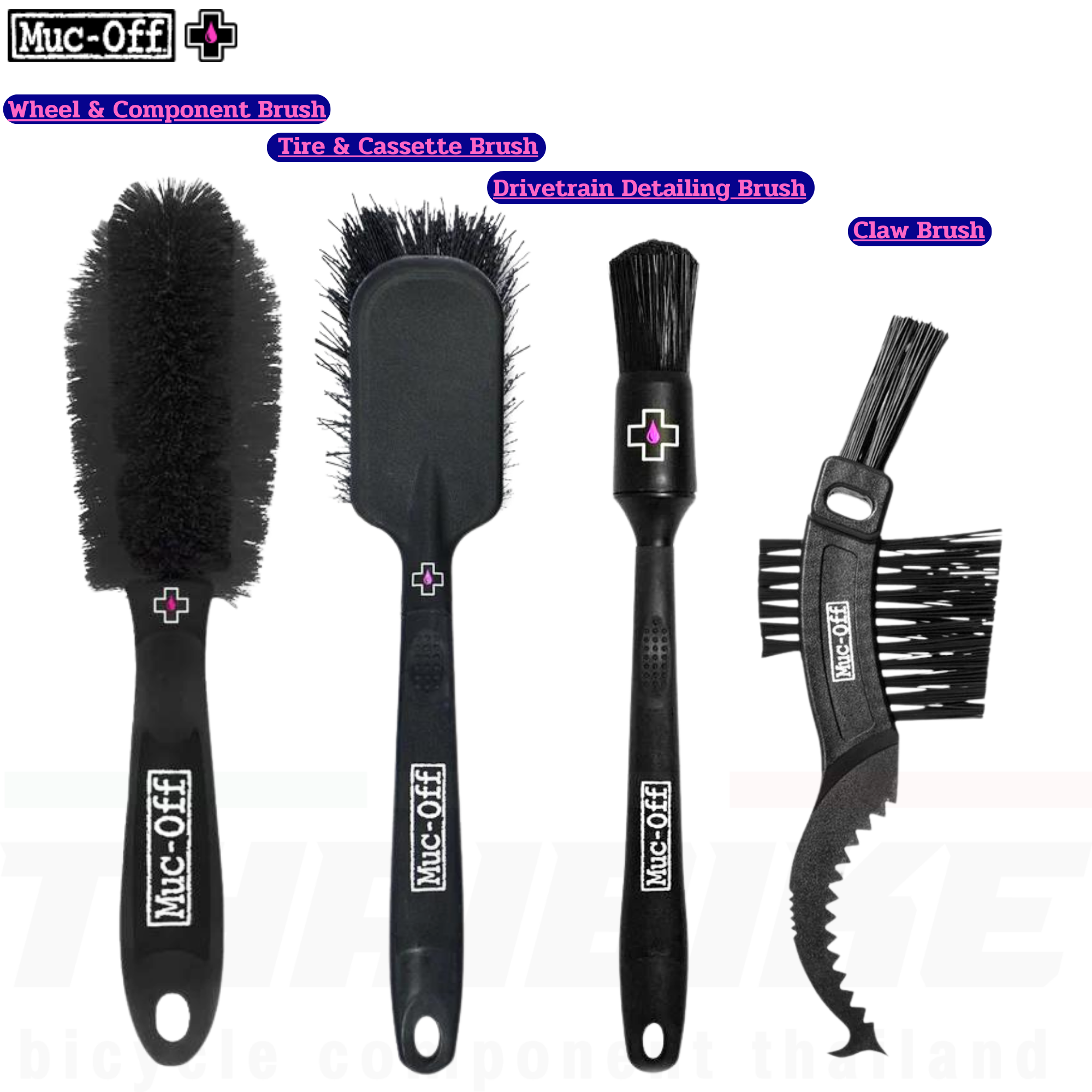 แปรงทำความสะอาดจักรยาน มอเตอร์ไซต์ Muc-Off Claw Brush สำหรับขัดโซ่ เฟือง