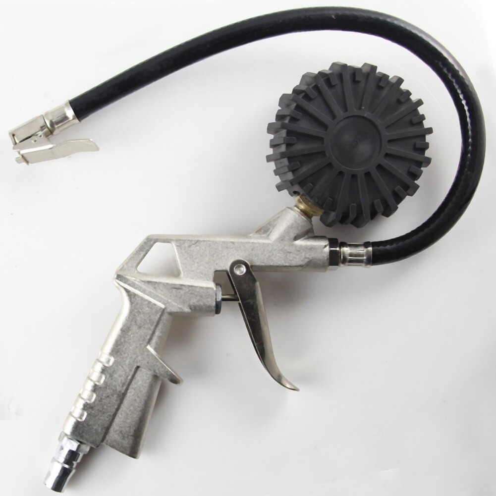 ปืนเติมลมรถจักรยาน มอเตอร์ไซต์ รถยนต์ พร้อมเกจ์วัด 220SPI