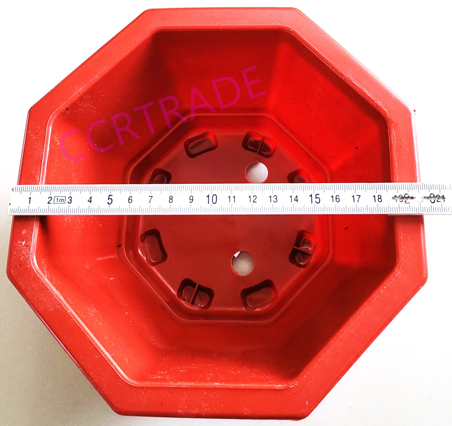 กระถางต้นไม้ มีรู (หกเหลี่ยม) 12x20.5 ซม.