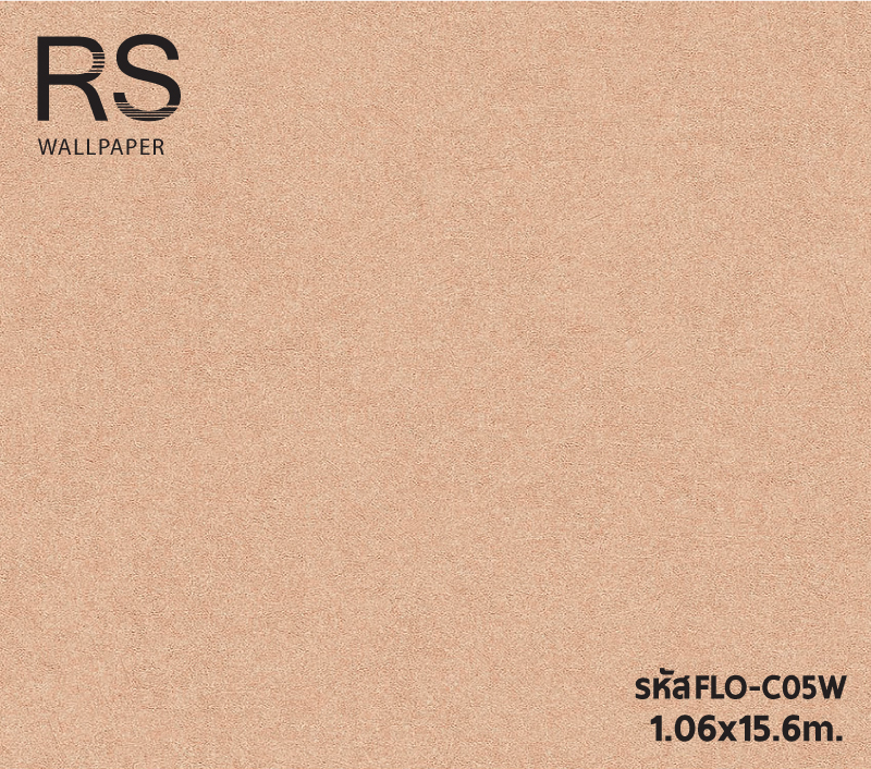 วอลเปเปอร์ลายปูนเปลือย สีส้ม อิฐ มีกลิเตอร์ FLO-C05W