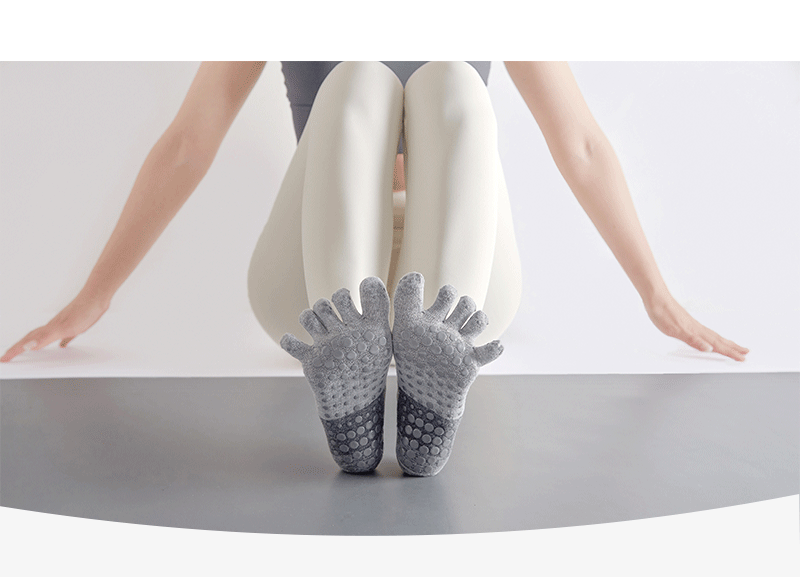 ถุงเท้าโยคะ ถุงเท้ากันลื่น แยกหุ้มนิ้ว