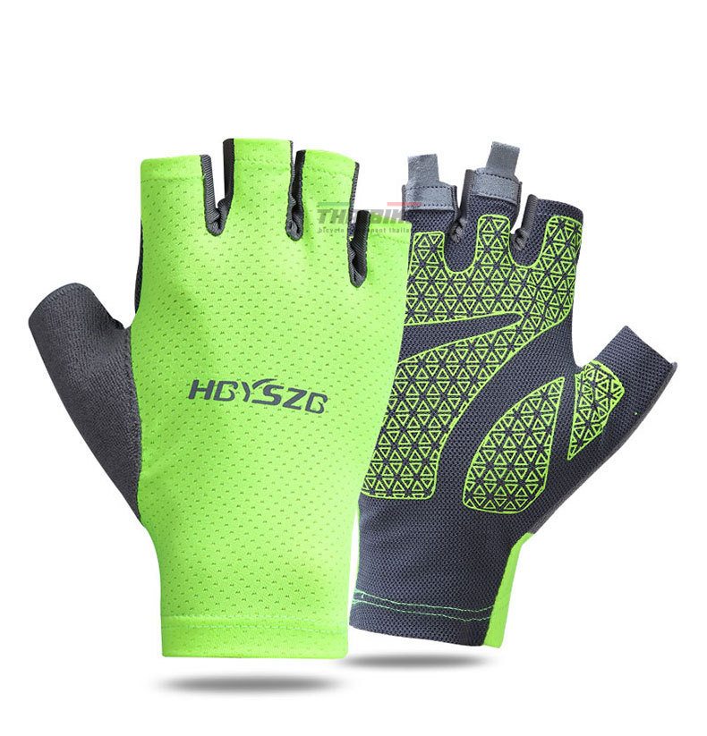 ถุงมือปั่นจักรยานแบบแอร์โร่ว์ ยี่ห้อ THAIBIKE มีเจลรองมือ ผ้ายืด